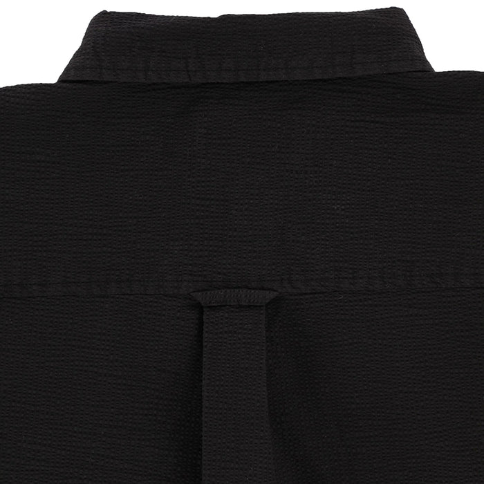 TACTICS（タクティクス）| TRADEMARK S/S SHIRT / BLACK SEERSUCKER | スノーボード・スケートボードのTACTICS JAPAN