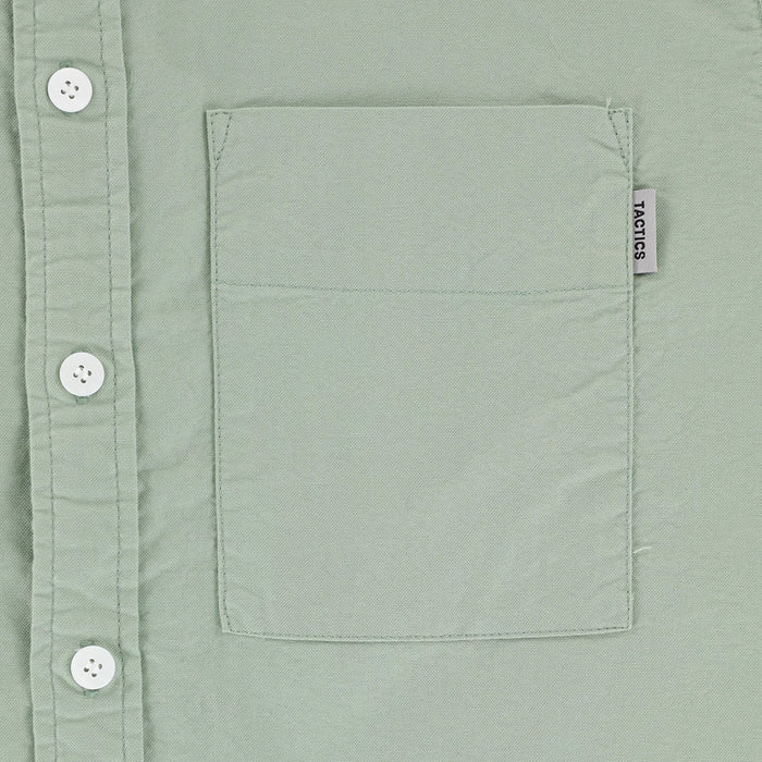 TACTICS（タクティクス）| TRADEMARK S/S SHIRT / SLATE GREEN OXFORD | スノーボード・スケートボードのTACTICS JAPAN