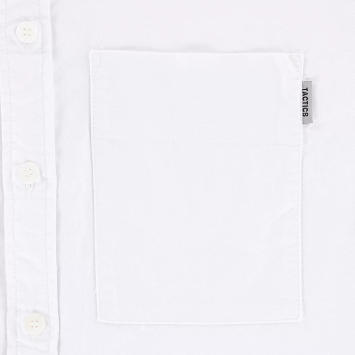 TACTICS（タクティクス）| TRADEMARK S/S SHIRT / WHITE OXFORD | スノーボード・スケートボードのTACTICS JAPAN