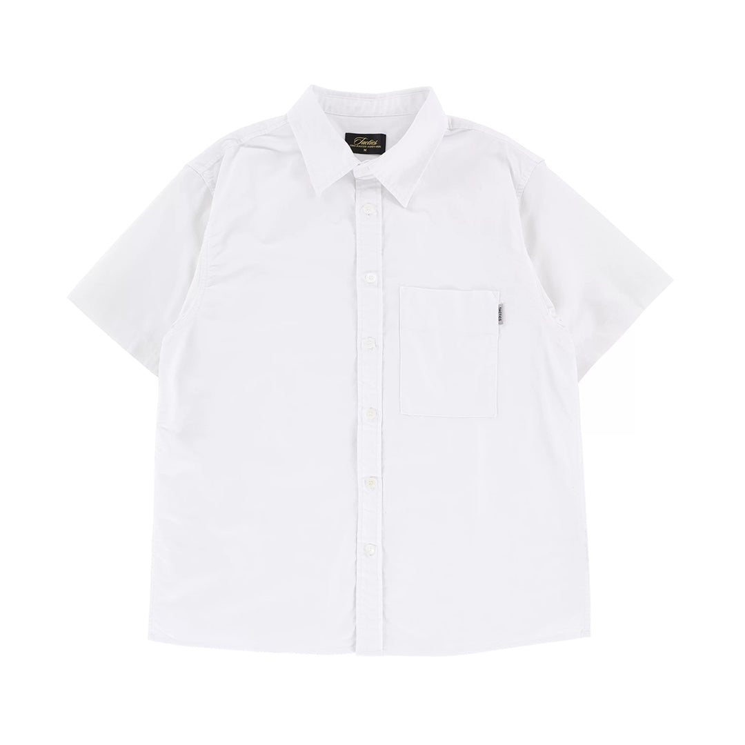 TACTICS（タクティクス）| TRADEMARK S/S SHIRT / WHITE OXFORD | スノーボード・スケートボードのTACTICS JAPAN