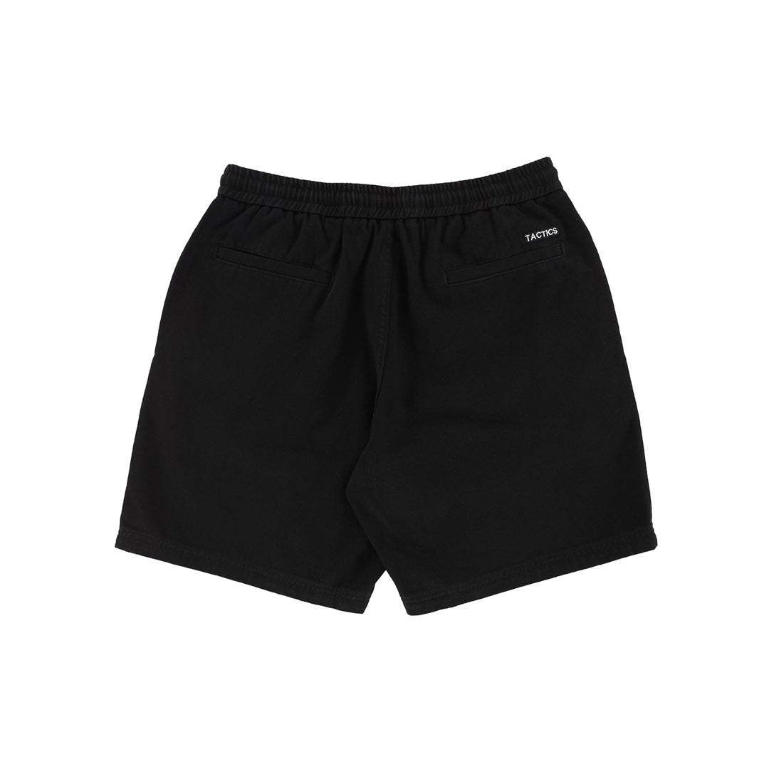 TACTICS（タクティクス）| TRADEMARK WASHED TWILL SHORTS / WASHED BLACK | スノーボード・スケートボードのTACTICS JAPAN