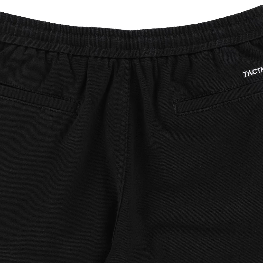 TACTICS（タクティクス）| TRADEMARK WASHED TWILL SHORTS / WASHED BLACK | スノーボード・スケートボードのTACTICS JAPAN