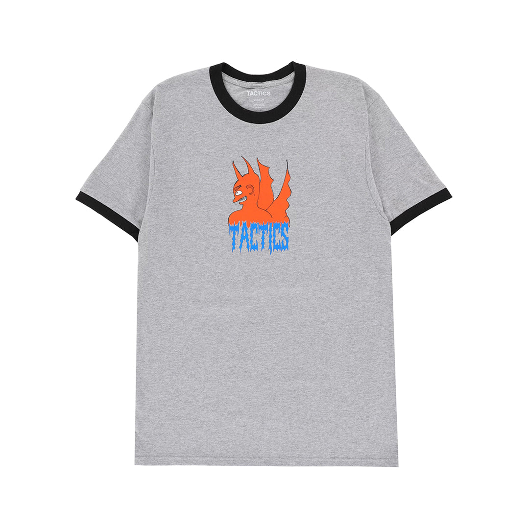 TACTICS（タクティクス）| UR TOP ADVISOR RINGER T-SHIRT / HEATHER BLACK | スノーボード・スケートボードのTACTICS JAPAN